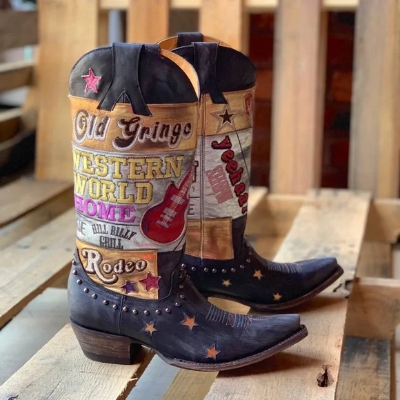 Old Gringo NWT Paradise western cowgirl blue boots (8) - Picture 1 of 4